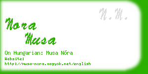 nora musa business card